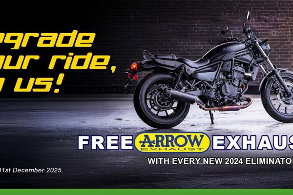 Cruise away with a free Arrow exhaust!